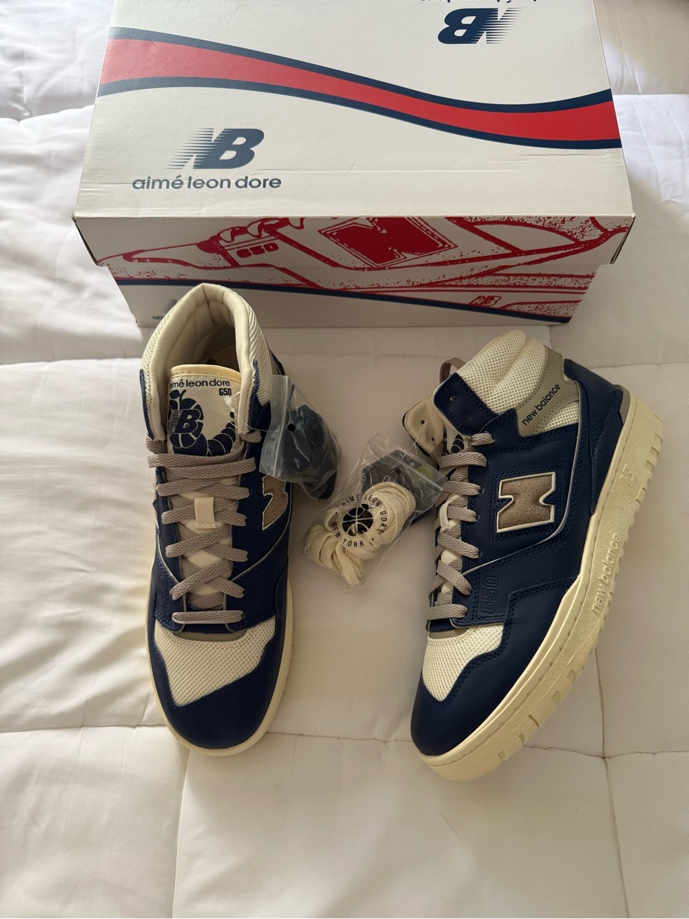 NEW BALANCE AIMÉ LEON DORE X 650R 'NAVY GREY' Men’s Size 11 Basketball Retro
